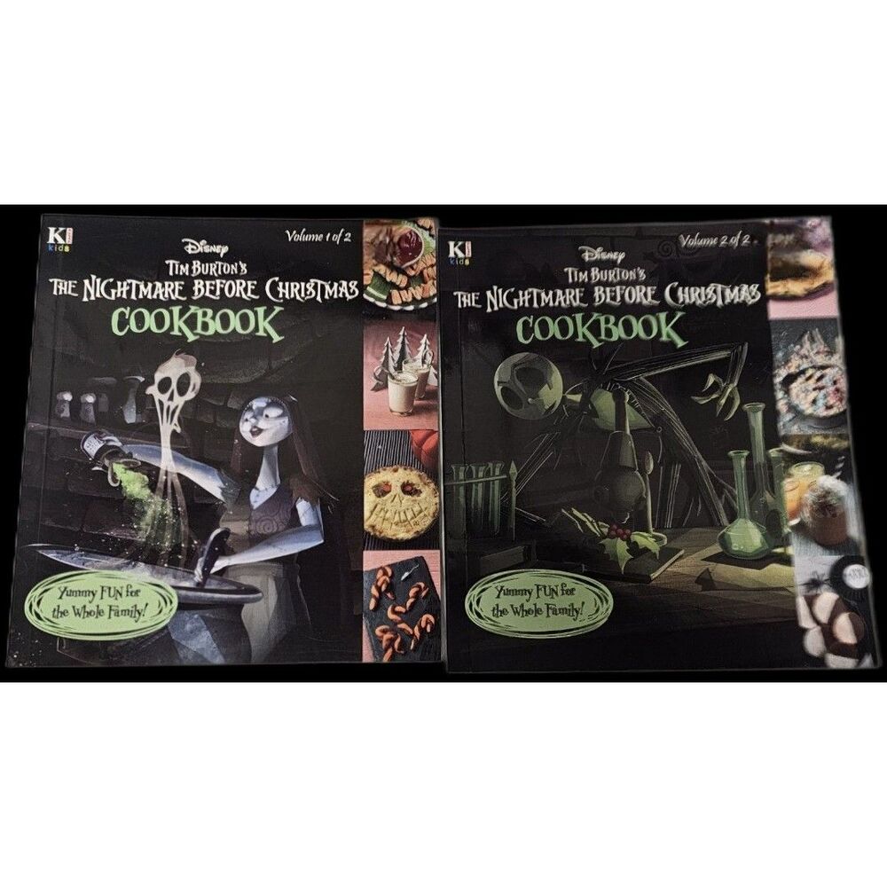NEW Tim Burton's The Nightmare Before Christmas Party Cookbook Volume 1 & 2